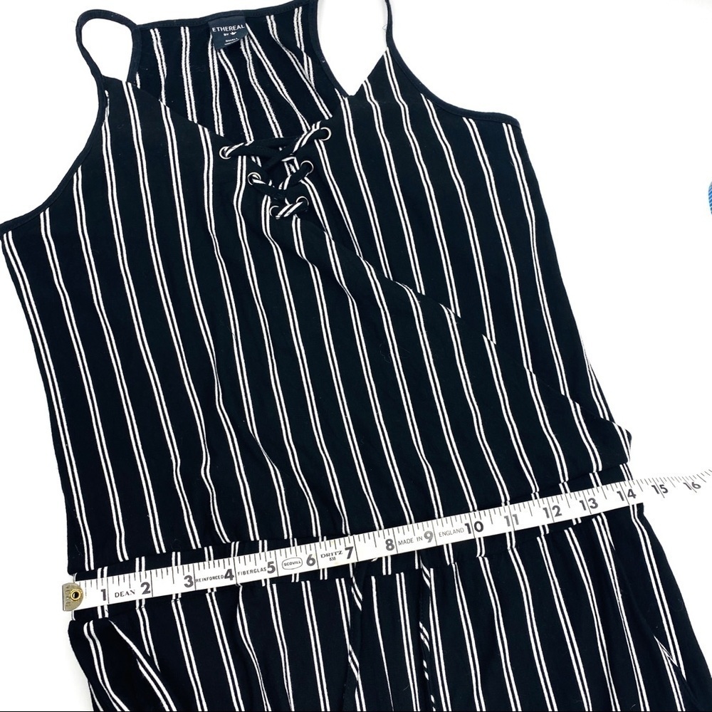Ethereal Striped Jersey Strap Casual Jumpsuit Small Jumper - Picture 13 of 13
